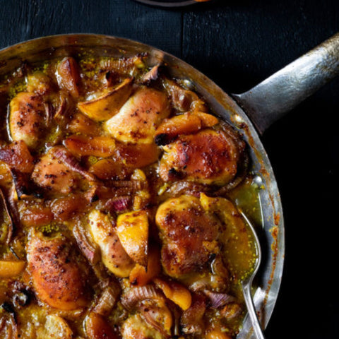 BRAISÉ DE POULET AUX ABRICOTS & CITRON