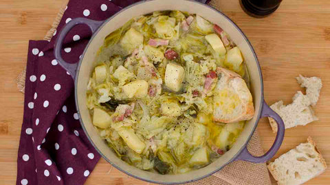 Soupe au chou, pommes de terre & bacon