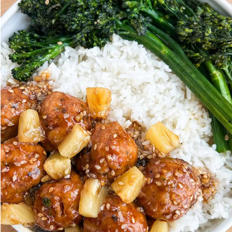 BOULETTES DE PORC TERIYAKI ANANAS