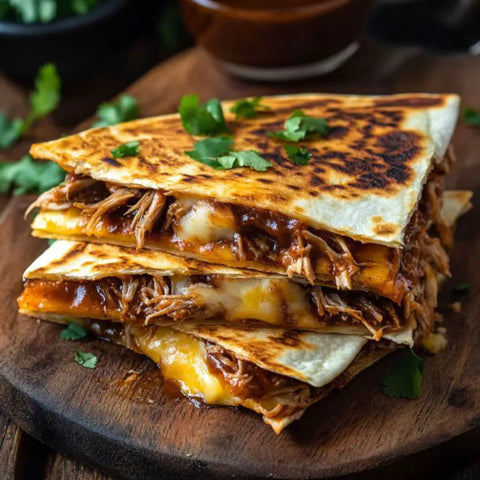 QUESADILLAS PORC EFFILOCHÉ BBQ & FROMAGE