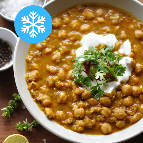 CARI INDIEN DE POIS CHICHES, LENTILLES & POMMES DE TERRE