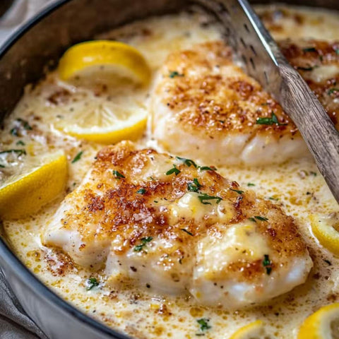 MORUE SAUCE CRÈME CITRON & PARMESAN
