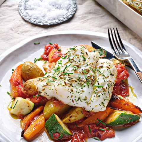 FILET DE MORUE SAUCE ROMESCO