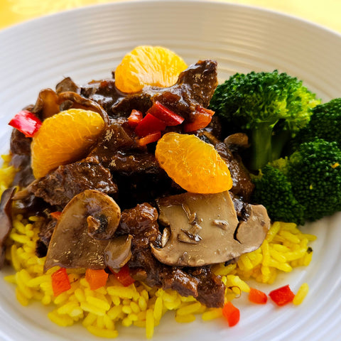 SAUTÉ DE BOEUF À LA MANDARINE