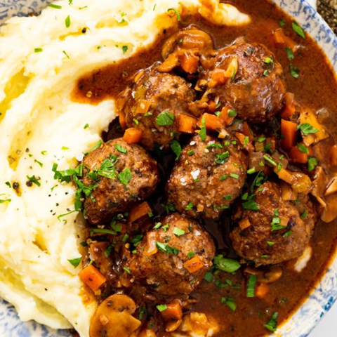 BOULETTES DE VIANDE FAÇON BOURGUIGNON POPOTE