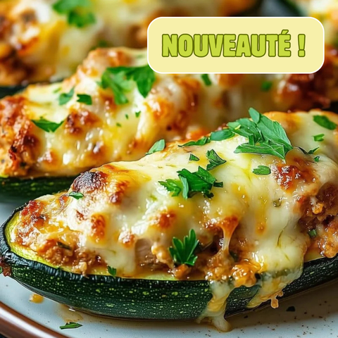 COURGETTES FARCIES FAÇON POULET PARMIGIANNA