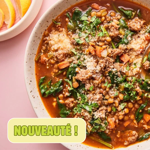 SOUPE RUSTICA AUX LENTILLES & SAUCISSES ITALIENNES