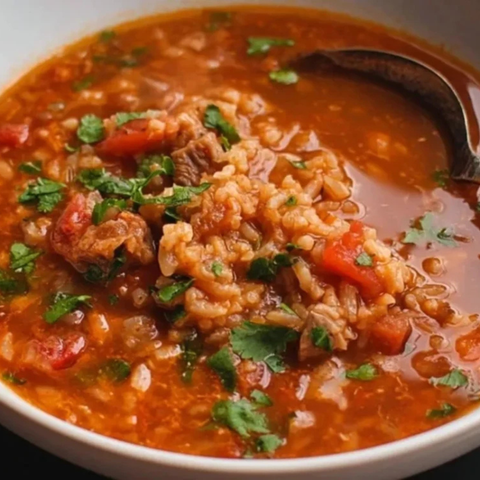 SOUPE CRÉOLE, RIZ & SAUCISSES ITALIENNE