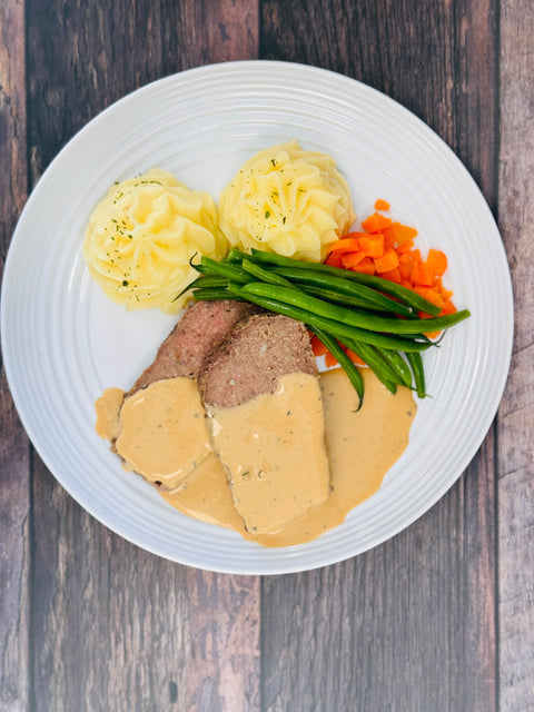 PAIN DE VIANDE SAUCE AU POIVRE