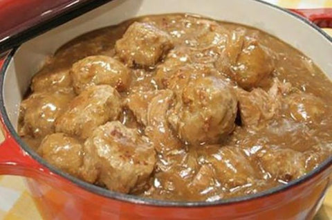 RAGOÛT DE BOULETTES & SON EFFILOCHÉ DE PORC (x18 BOULETTES)