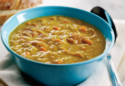 Soupe aux pois et jambon